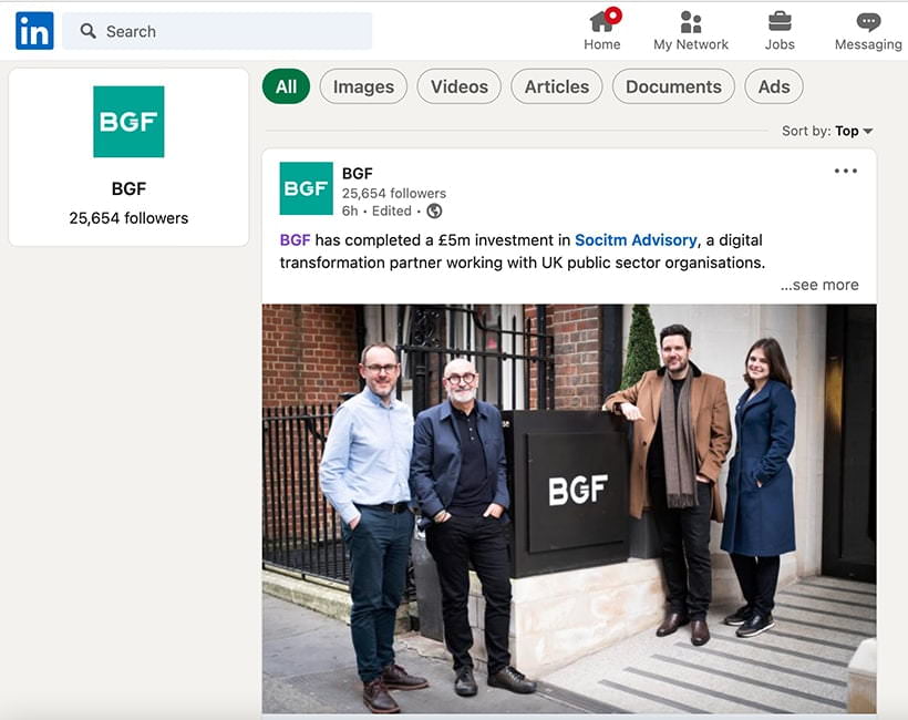 PR Photography by Team Photographer James 2 LinkedIn post featuring new photograph