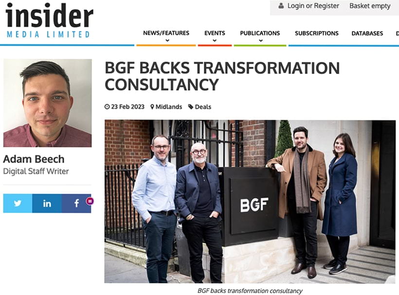 PR Photography by Team Photographer James 4 Online press article featuring corporate photograph