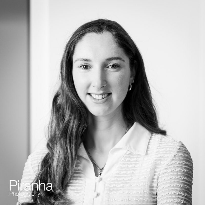 Black and white headshot photograph