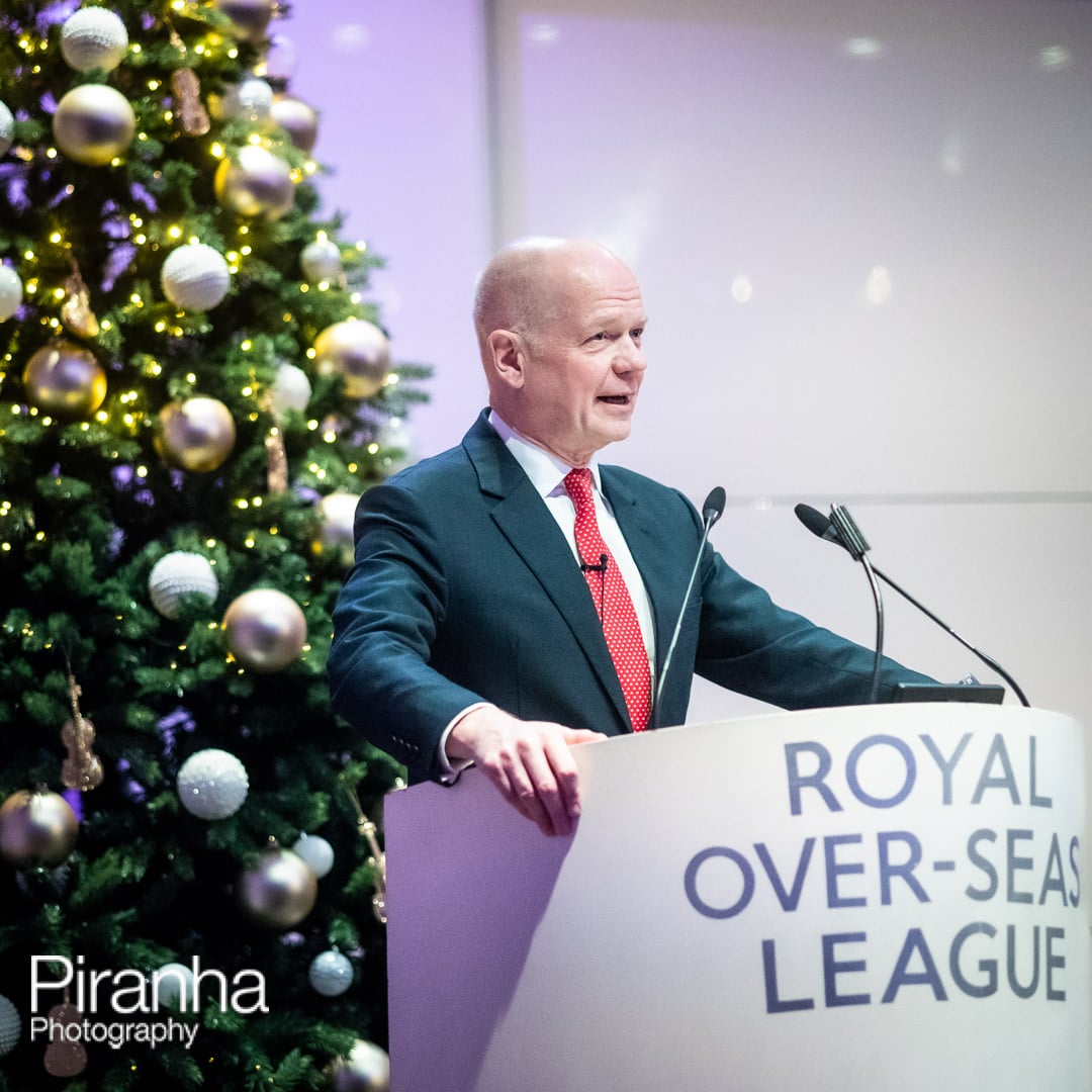 Photograph of William Hague at London Christmas Party
