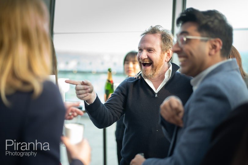 Guests enjoying company anniversary party in Walkie Talkie Building - Sky Garden