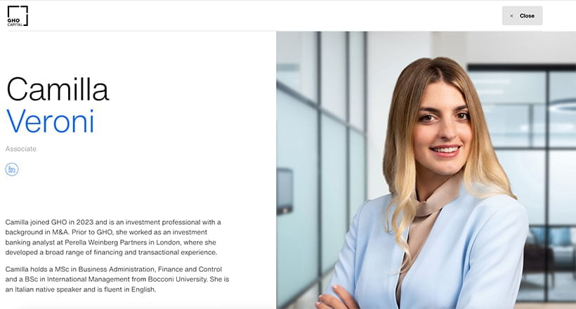 London headshot photography for client website