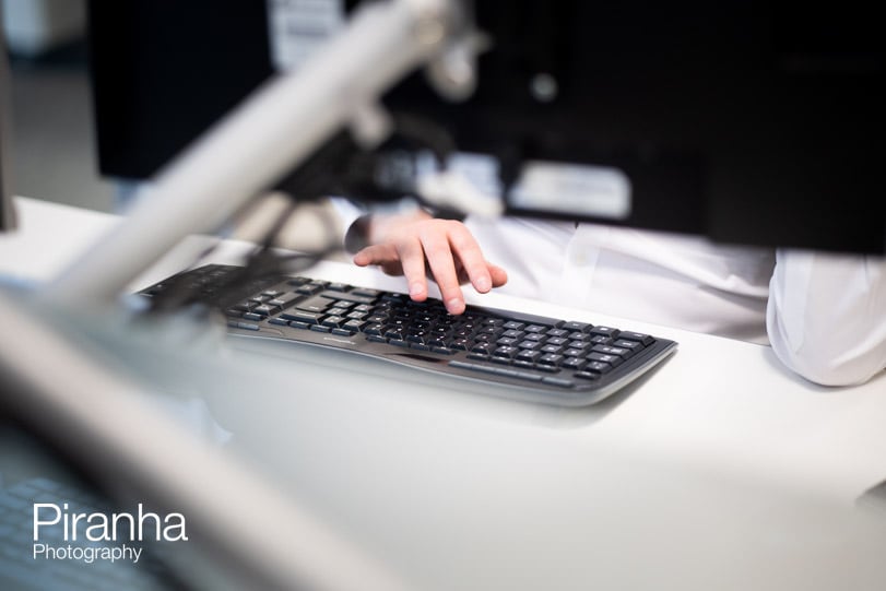 Office photography for real estate company - detail photograph of computer keyboard