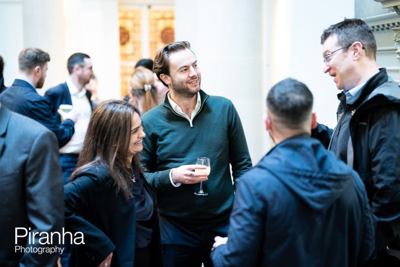 Breakfast meeting photographed during corporate event in London