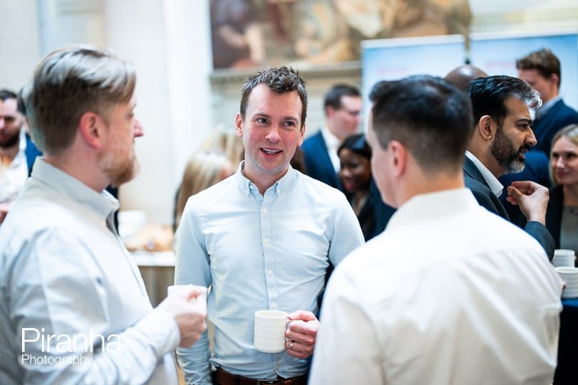 Guests photographed during corporate event in London