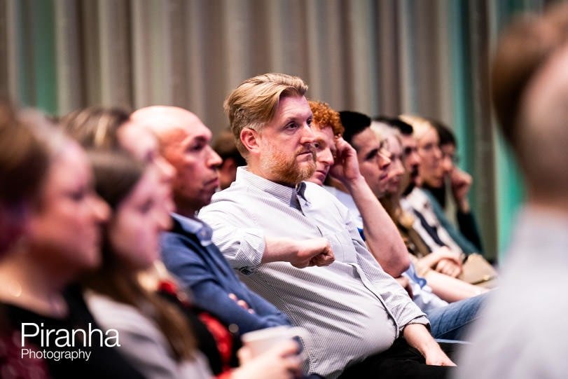 Attendees photographed during corporate event in London