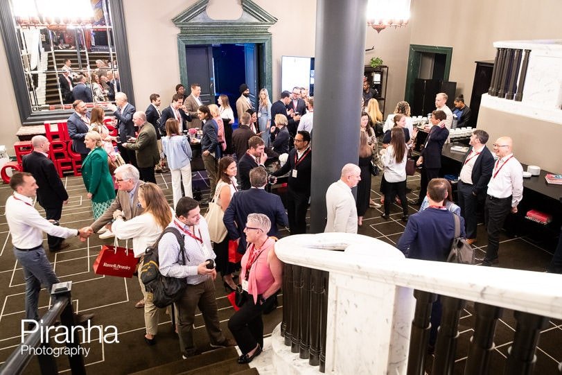Corporate event photography at European Conference in London - reception