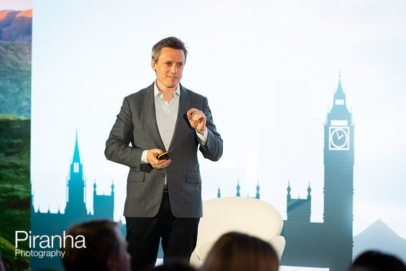 Corporate event photography at European Conference in London - presenter