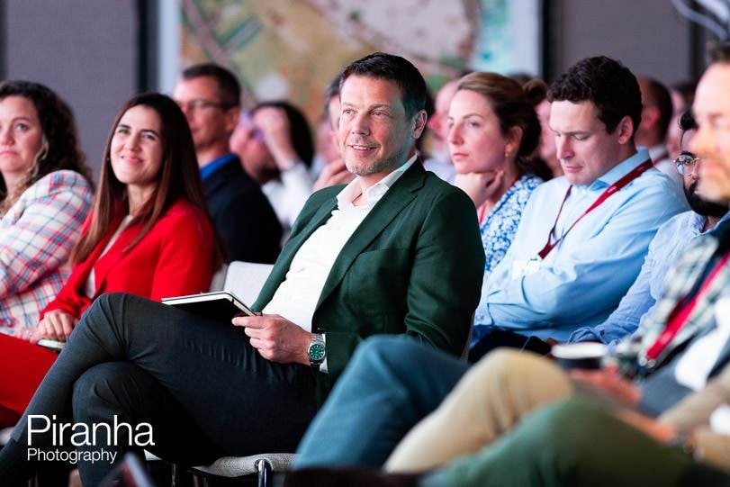 Corporate event photography at European Conference in London - audience listening to speakers