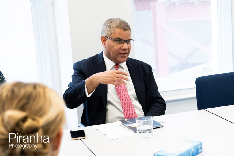 Photography of Sir Alok Sharma at event in London at Chatham House