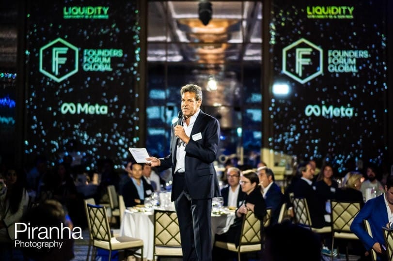 Photography of Gala dinner attendees at the Peninsula in London.