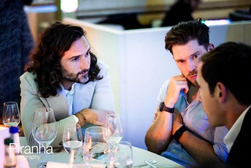 Photography of Joe Wicks at Gala dinner at the Peninsula in London.
