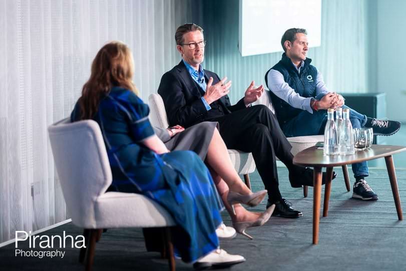 Photography of attendees at breakfast meeting event in London at the Science Museum