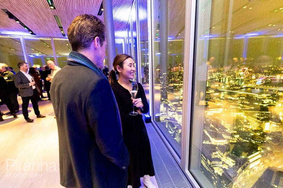 Guests at London event for corporate client.