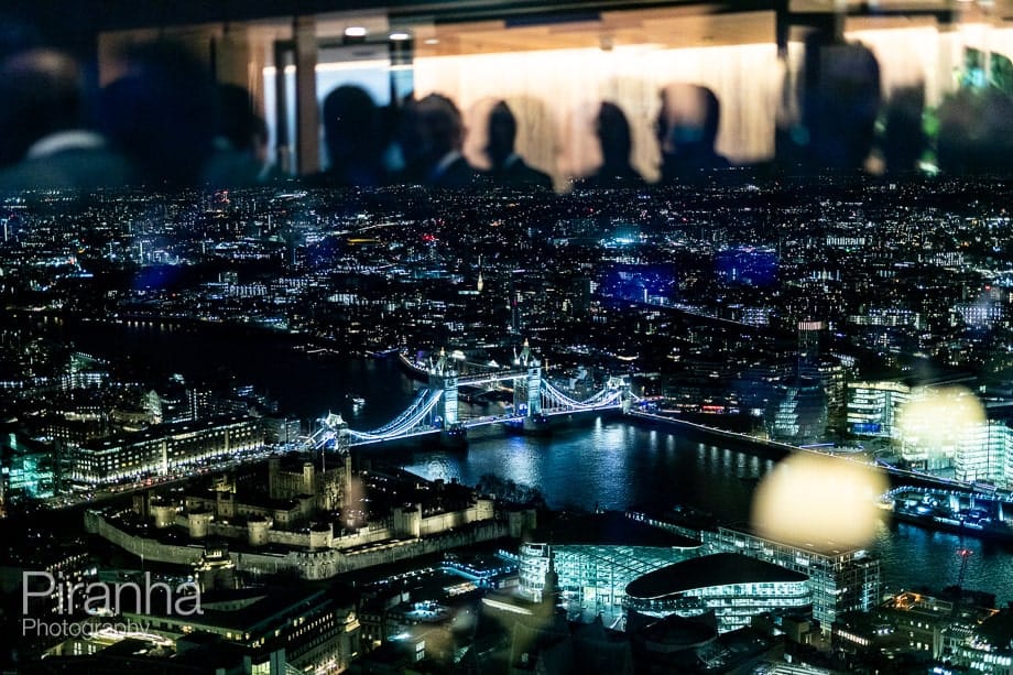 The view during London event for corporate client.