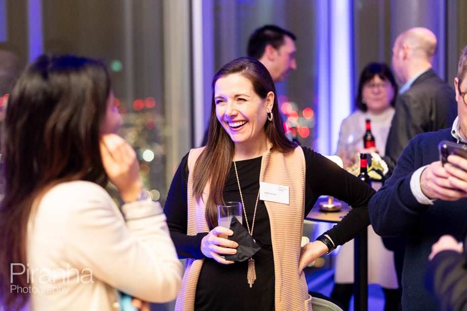 Evening event with views across London for building company client.