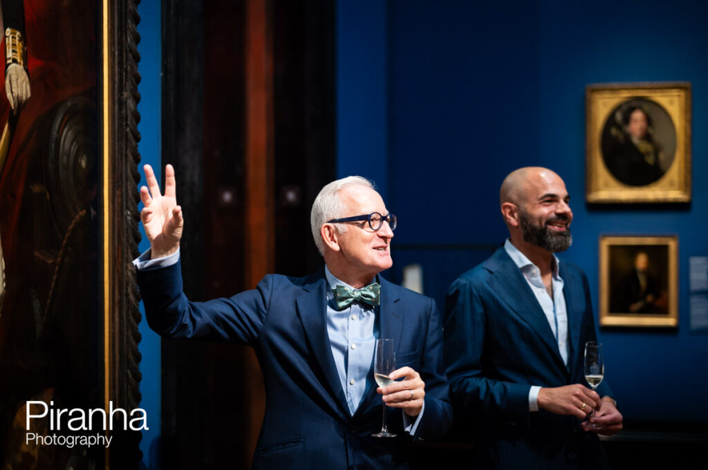 National Portrait Gallery corporate event photography of presenter on the night