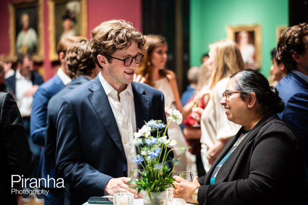 National Portrait Gallery corporate event photography of guests chatting and enjoying the evening.