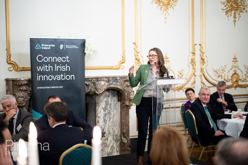 Irish Embassy in London event photographer - Dinner photography of speaker