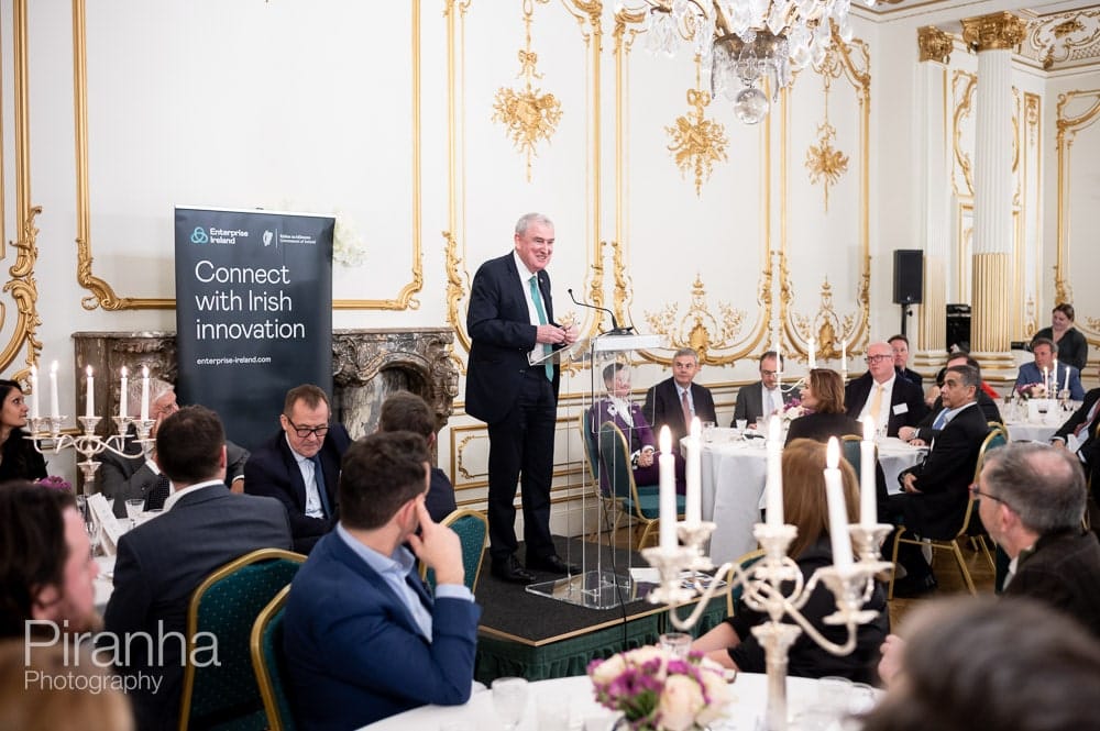 Irish Embassy in London event photographer - Dinner photography of speaker