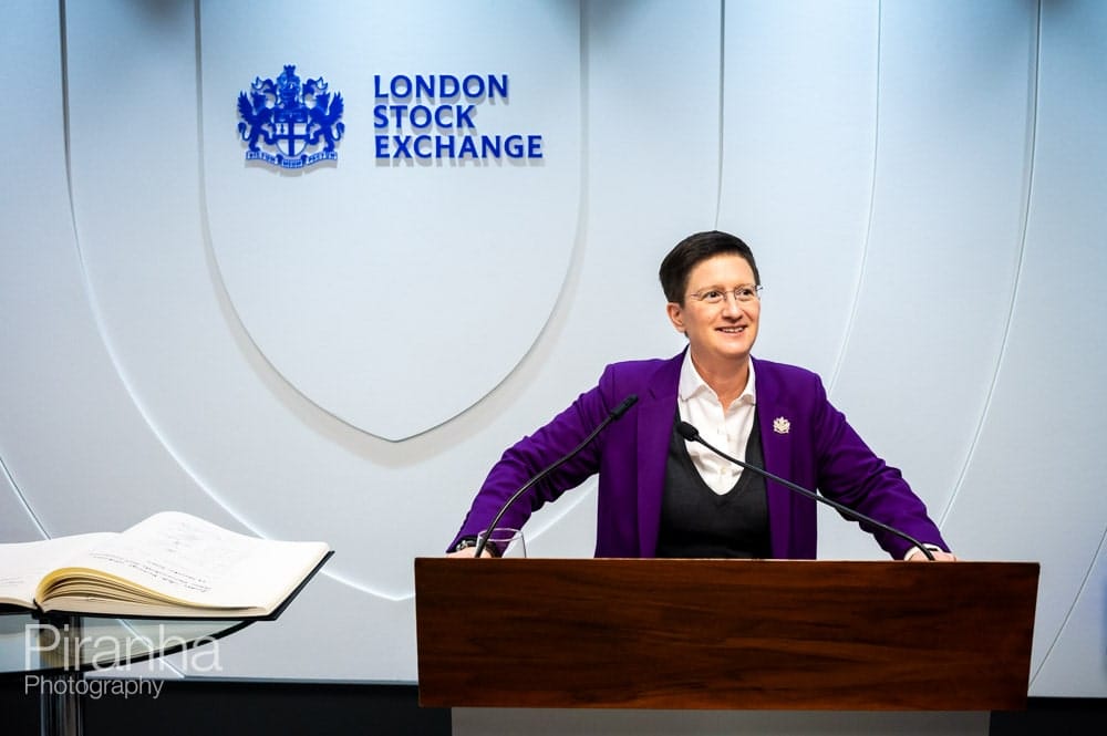 Photograph of London Stock Exchange at opening