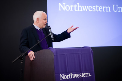 Photograph of Speaker at US University Alumni Event, London