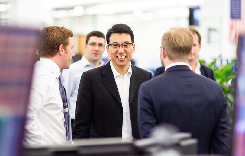 Photography of flotation on Day of IPO at London Stock Exchange