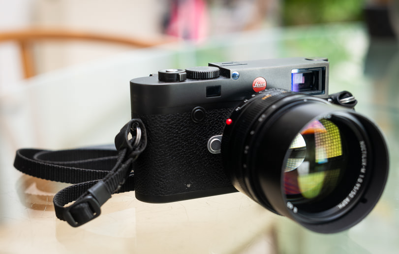Photograph of Leica M10 camera with a Noctilux Lens