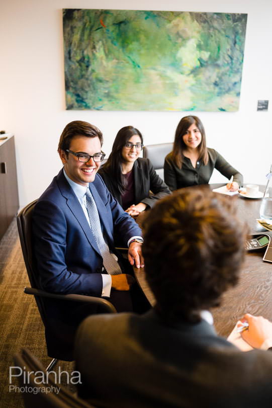 Photography at law firm for graduate recruitment brochure - meeting room