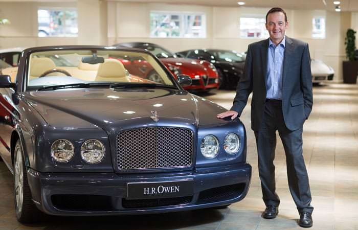 PR Portrait of Andy Duncan with Bentley for Maitland PR