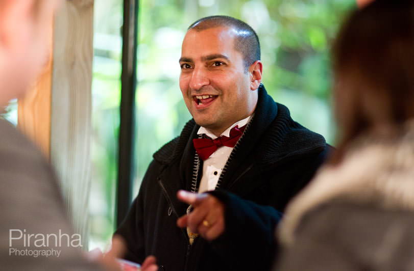 Party photography at London Zoo - guest arriving at venue