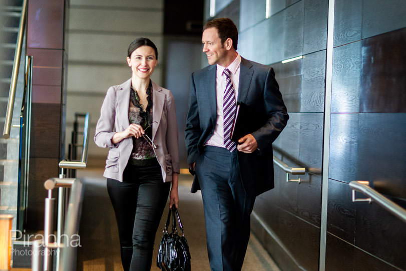 Advertising photography for business school's rebranding in London