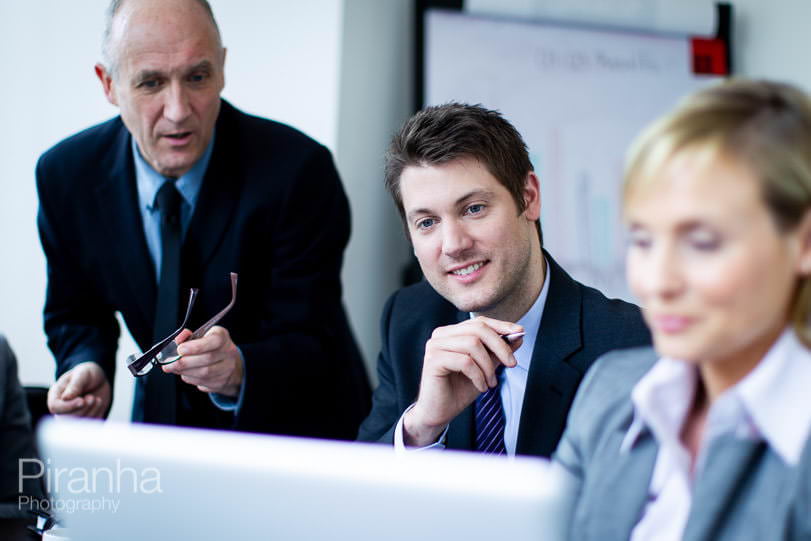 Business meeting photographed for new materials in London