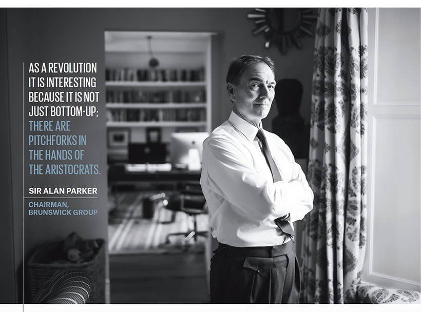 Corporate portrait photography for Financial PR Firm Sir Alan Parker Portrait in Brunswick Review