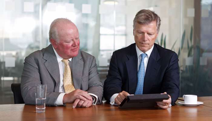 Photography of Chairman and Chief Executive Working in City of London