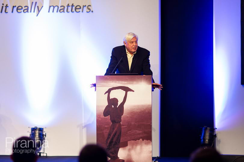 Corporate event in Budapest where John Simpson was speaking