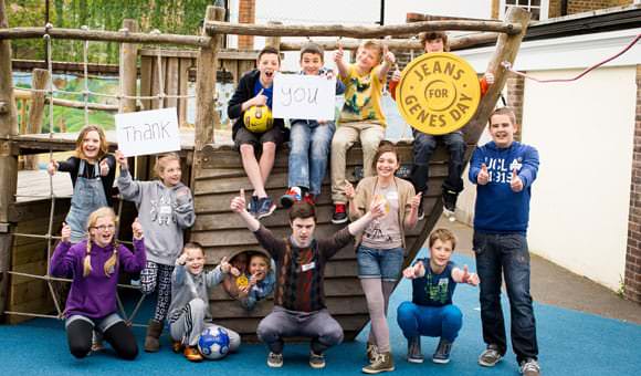 Group of children at charity party