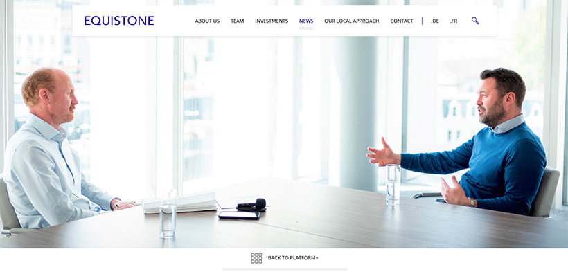Feature of interview on company website