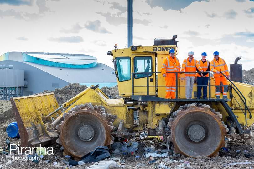 Team Photography of landfill site for PR and press