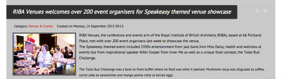 Press Coverage of Event