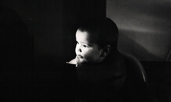 Black and white film portrait
