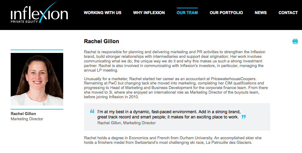 Private Equity Company Website