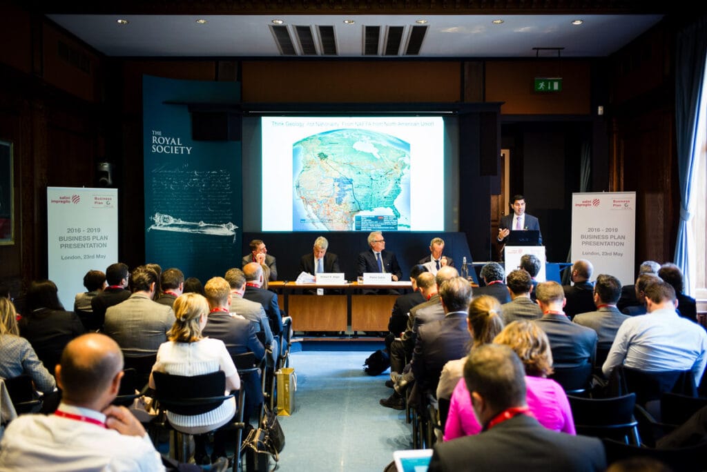 Conference photographer at the Royal Society in London - presentation with screen for viewers