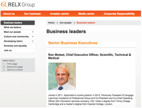 Individual headshots of board members on company's website