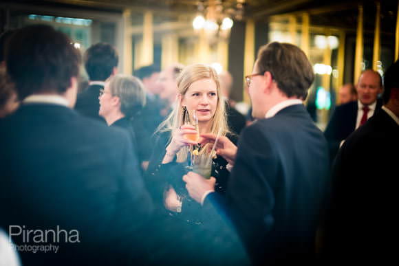 Law Firm Event with Red Roses, England Rugby Team at Hotel Cafe Royal Drinks reception at law firms evening event in london