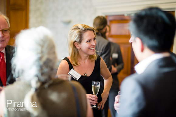 Guests networking at London Law Event for Australian University