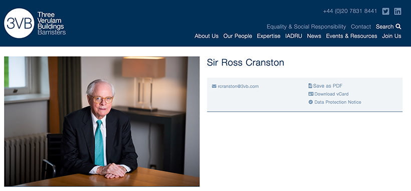 Portrait taken in London of barrister
