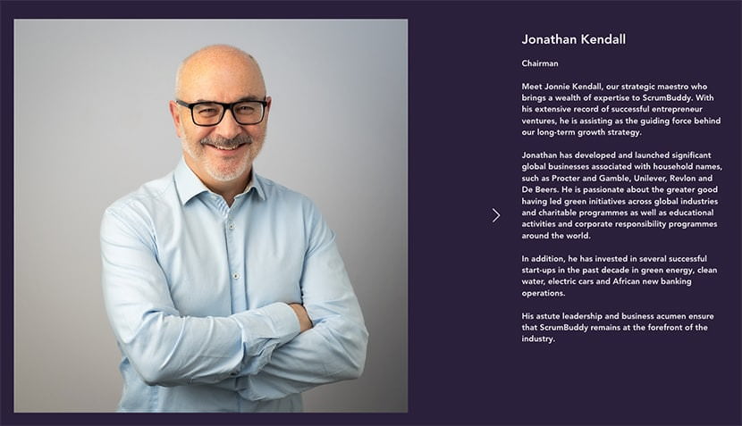 Headshot Photography by Team Photographer James website team page showing recent headshot