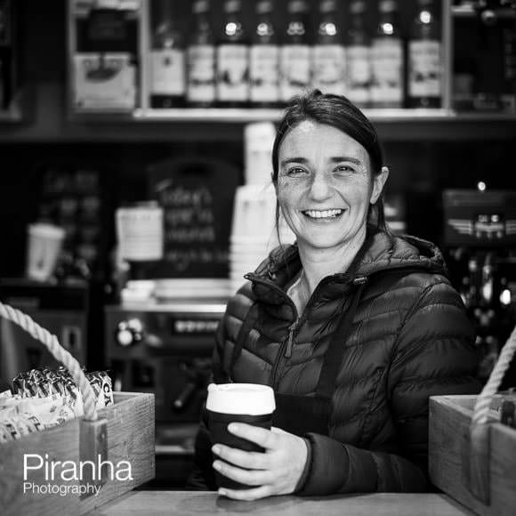 staff photographed working in Hampshire shop