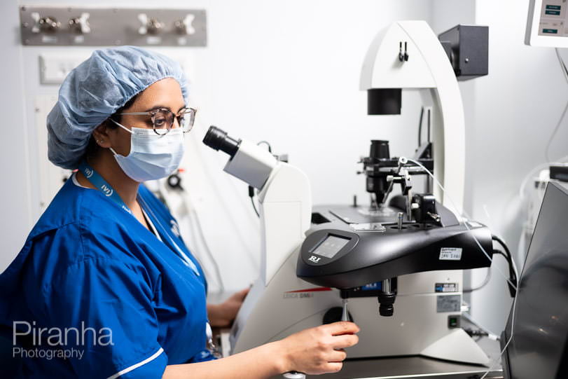 Working laboratory photography for medical website.